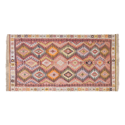 Vintage Turkish Kilim Rug, 7.4x13 ft, 225x395 cm, Handwoven Turkish Wool Kilim