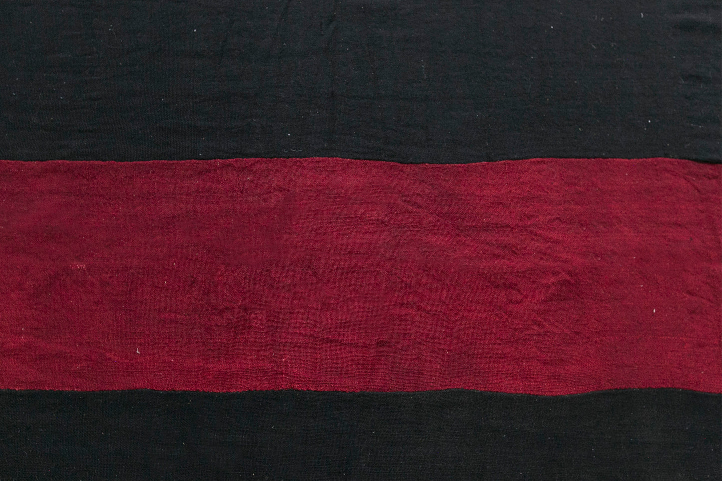 Vintage Turkish Kilim Rug, 7.5 x 13 ft, Handwoven Wool Striped Anatolian Rug