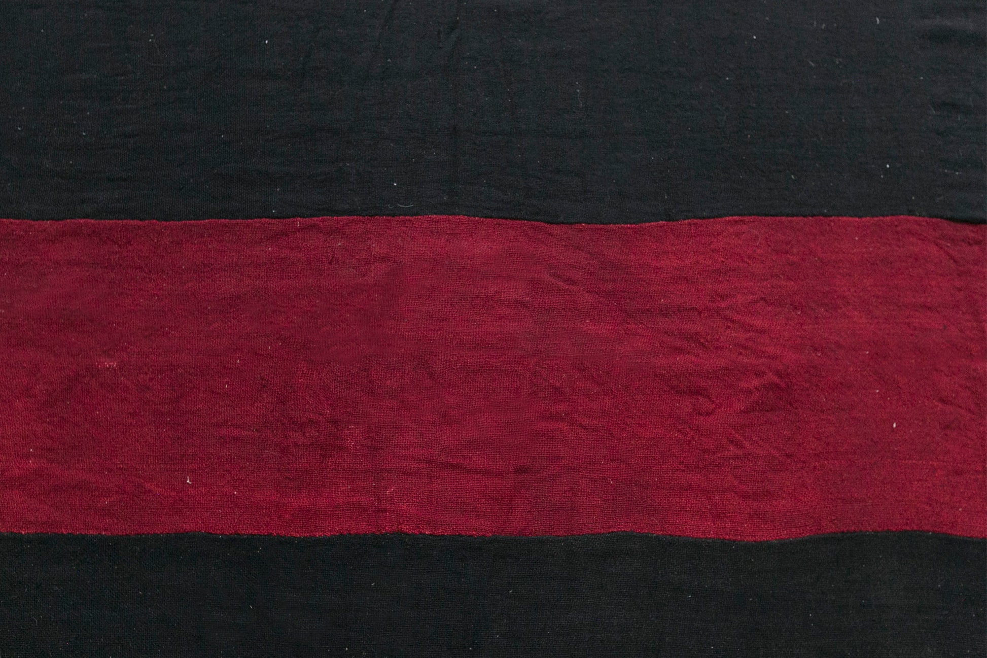 Vintage Turkish Kilim Rug, 7.5 x 13 ft, Handwoven Wool Striped Anatolian Rug