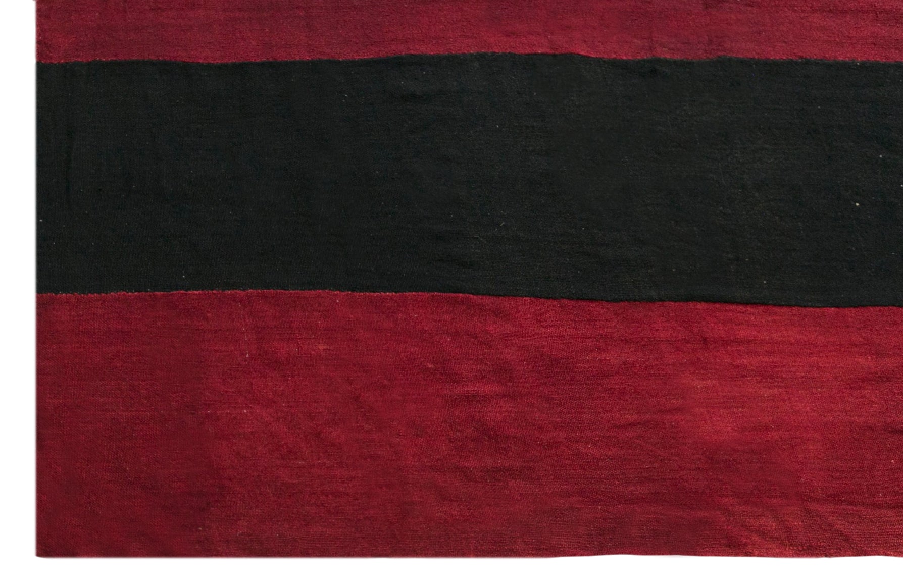 Vintage Turkish Kilim Rug, 7.5 x 13 ft, Handwoven Wool Striped Anatolian Rug
