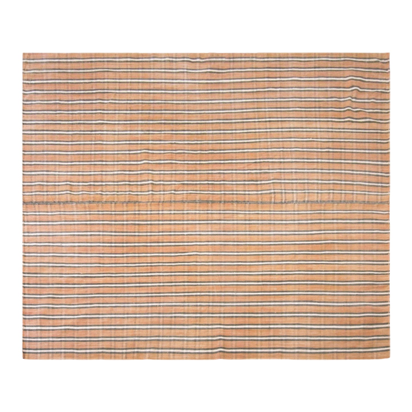 Vintage Turkish Kilim Rug, 7.9 x 9.4 ft, 240 x 285 cm, Handwoven Wool Kilim
