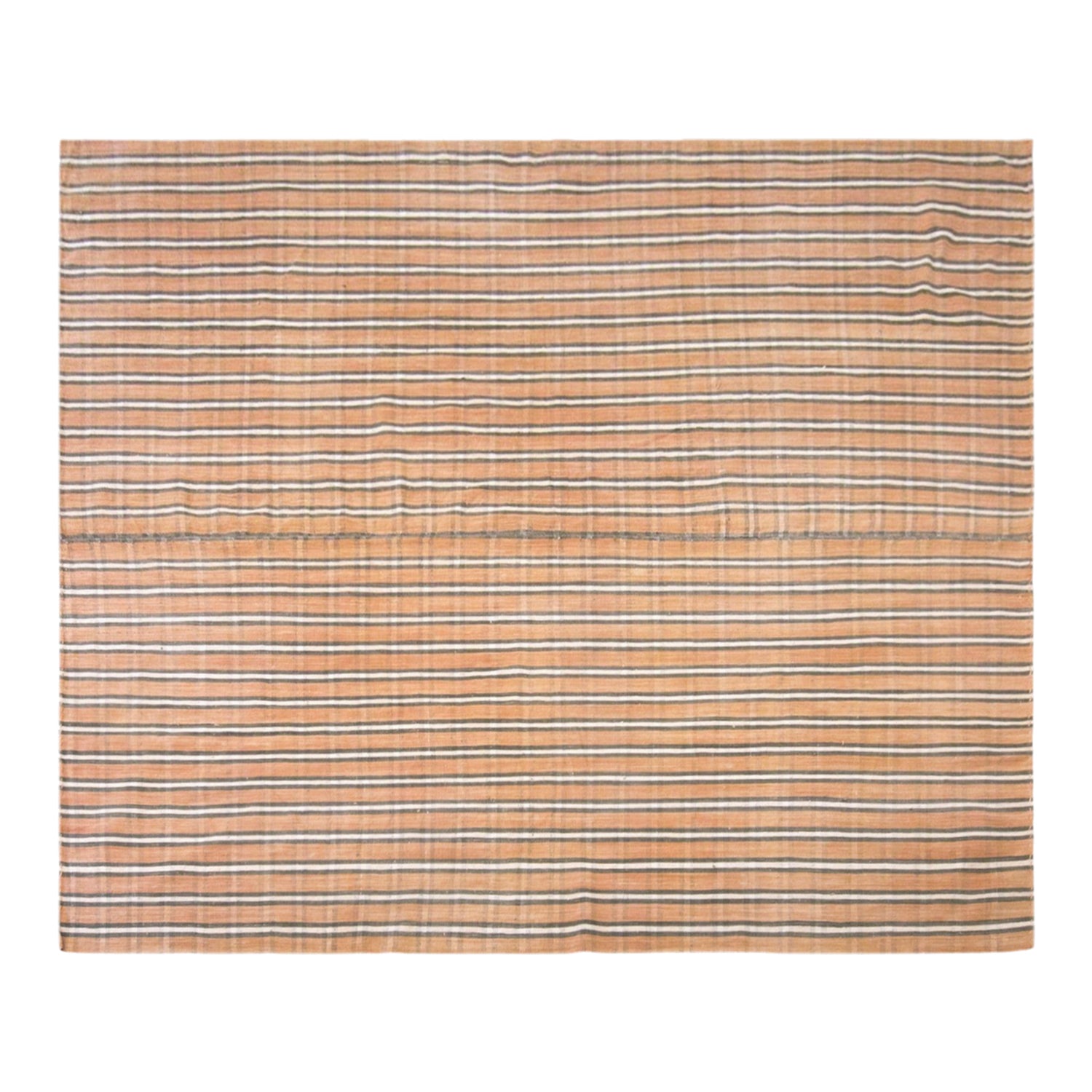 Vintage Turkish Kilim Rug, 7.9 x 9.4 ft, 240 x 285 cm, Handwoven Wool Kilim