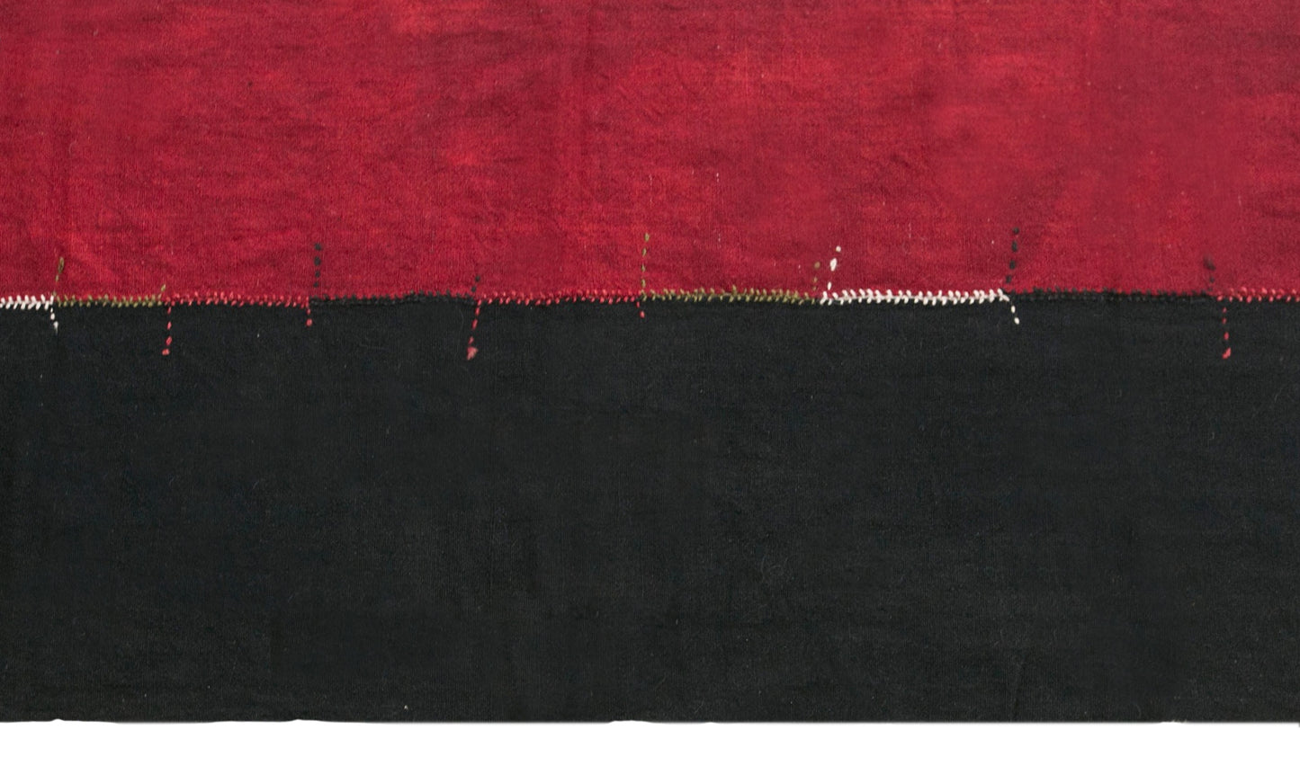 Vintage Turkish Kilim Rug, 7 x 13 ft, Handwoven Wool Striped Anatolian Rug
