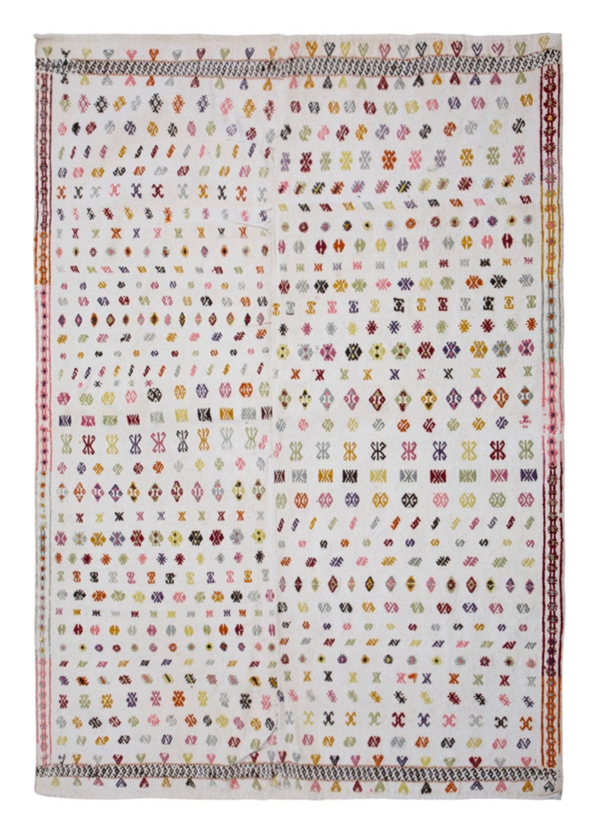Vintage Turkish Kilim Rug 137x187cm (4'6" x 6'2")