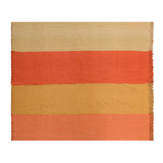 Vintage Turkish Kilim Rug 6.2 x 7.2 ft (190 × 220 cm)