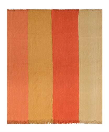 Vintage Turkish Kilim Rug 6.2 x 7.2 ft (190 × 220 cm)