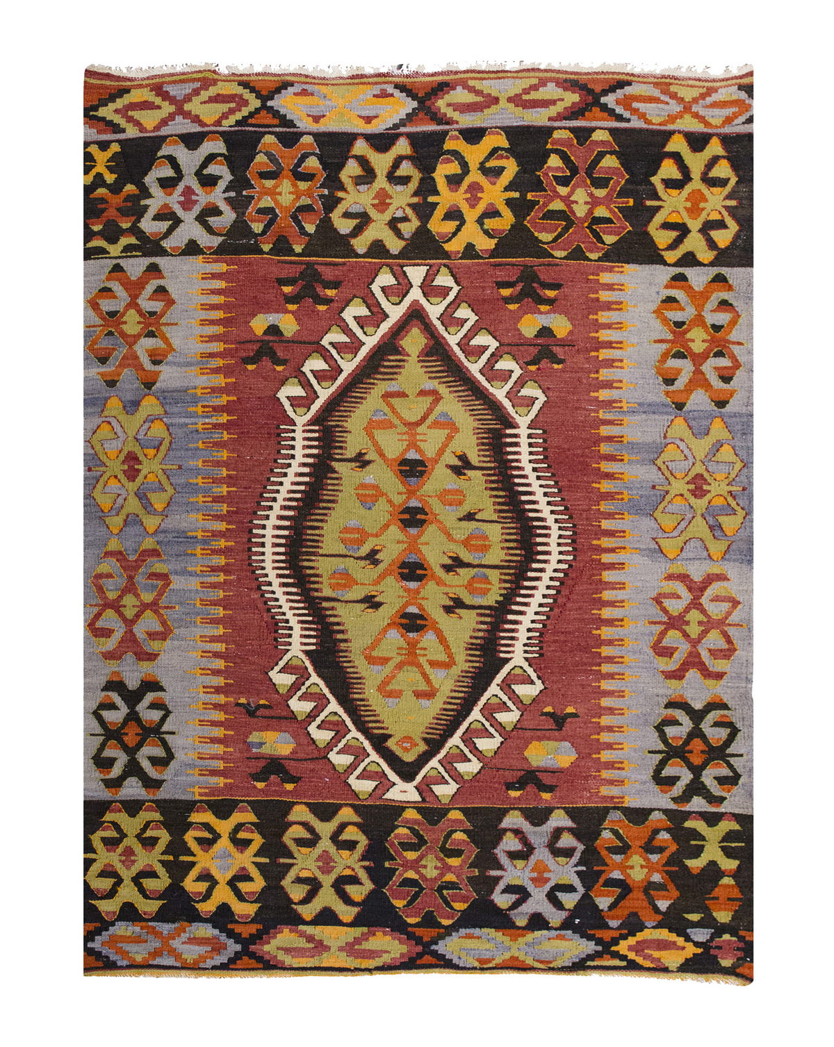 Vintage Turkish Kilim Rug from Çal, 110 x 168 cm, 3.7 x 5.6 ft