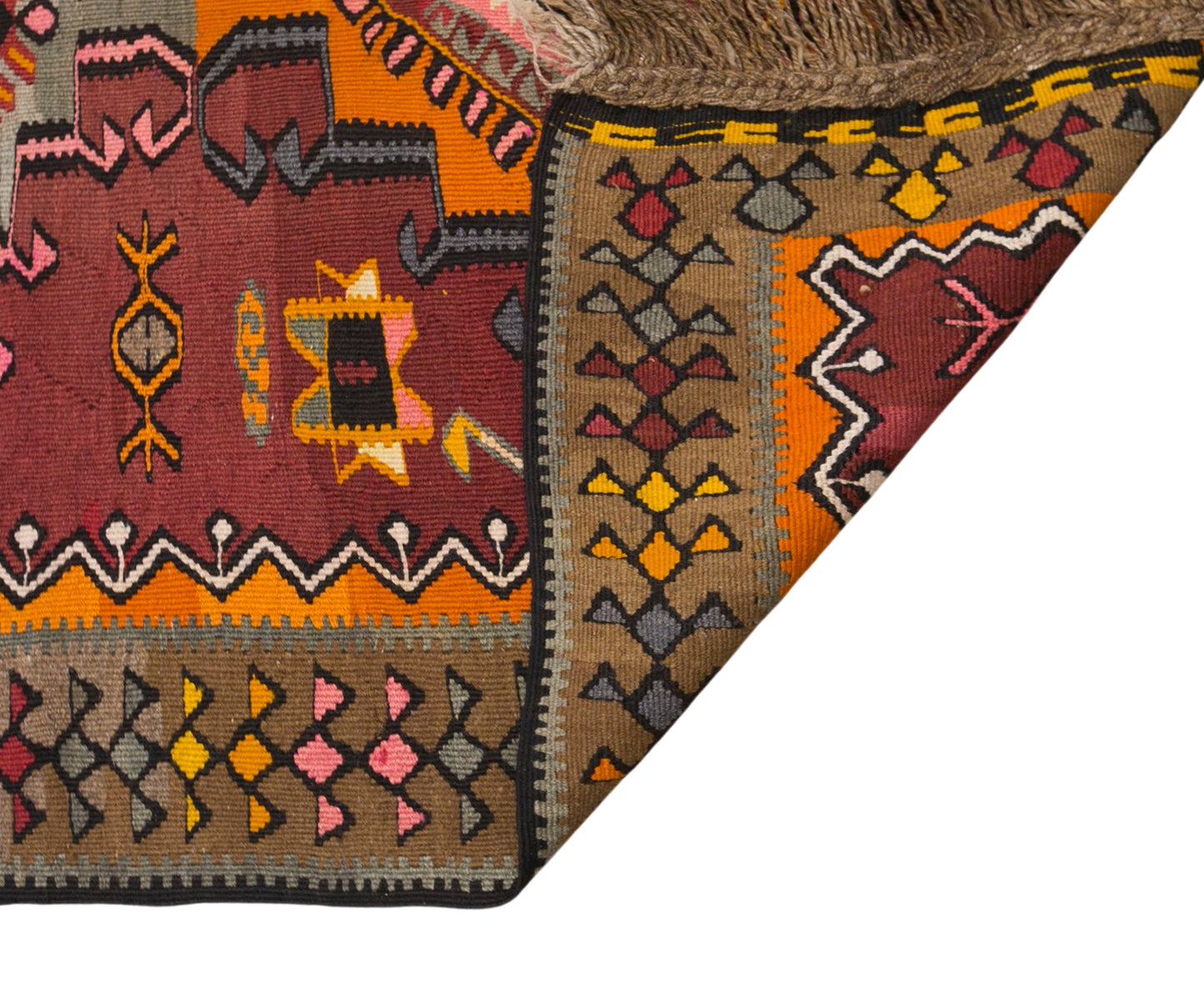 Vintage Turkish Kilim Runner – 128 x 360 cm (4.2 x 11.8 ft)