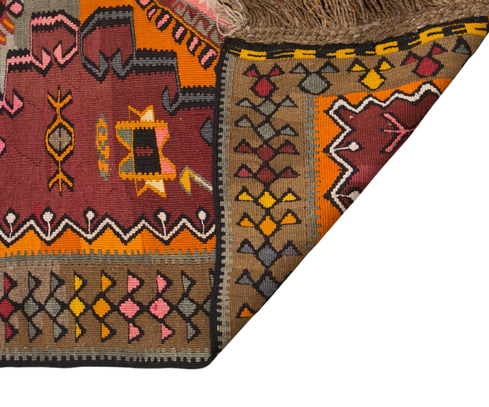 Vintage Turkish Kilim Runner – 128 x 360 cm (4.2 x 11.8 ft)