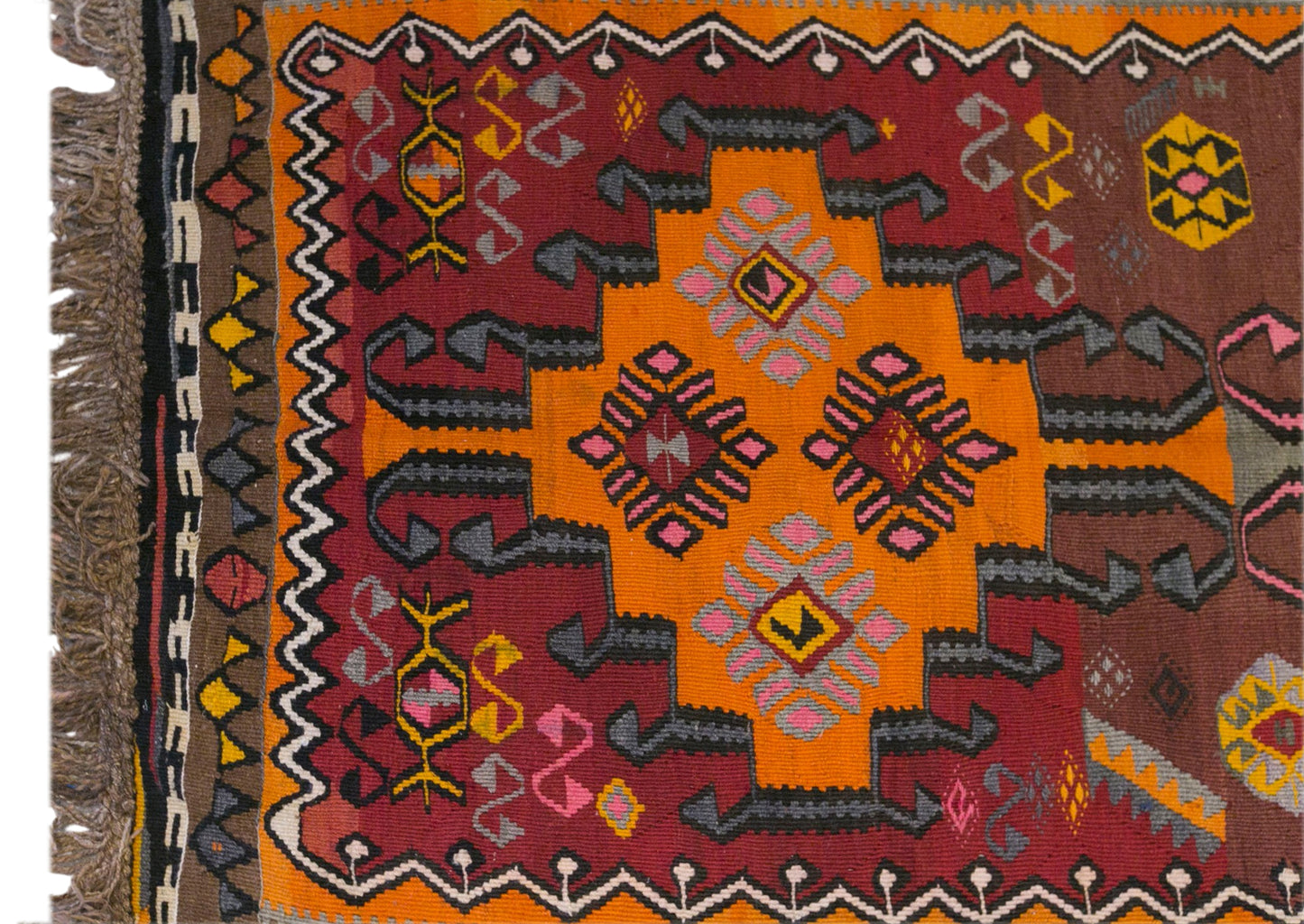Vintage Turkish Kilim Runner – 128 x 360 cm (4.2 x 11.8 ft)