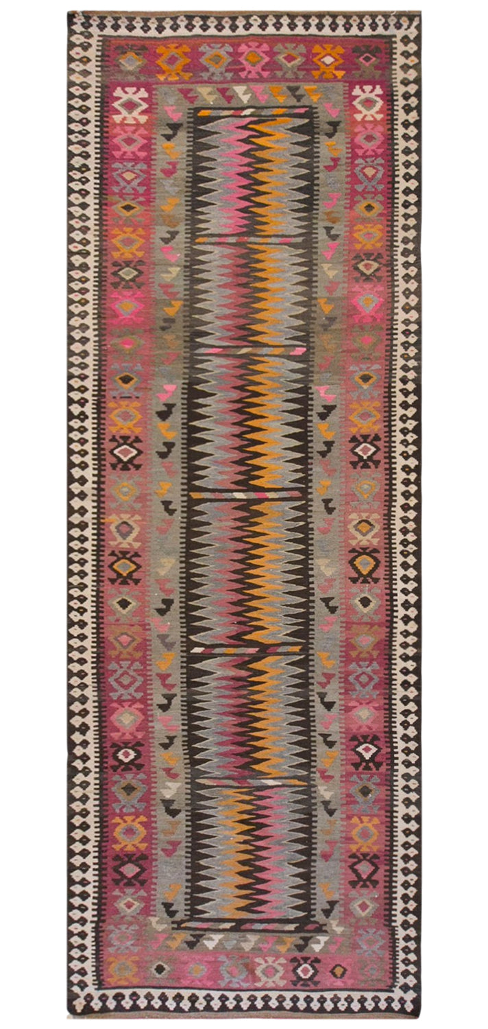Vintage Turkish Kilim Runner – 130 x 380 cm (4.3 x 12.5 ft)
