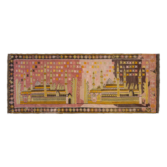 Vintage Turkish Kilim Runner – 135 x 360 cm (4.4 x 11.8 ft)