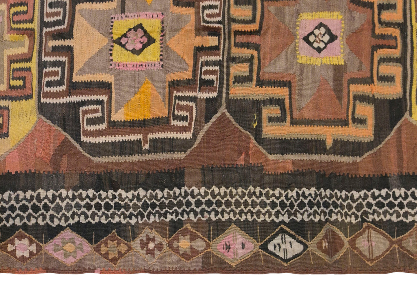 Vintage Turkish Kilim Runner – 150 x 385 cm (4.9 x 12.6 ft)