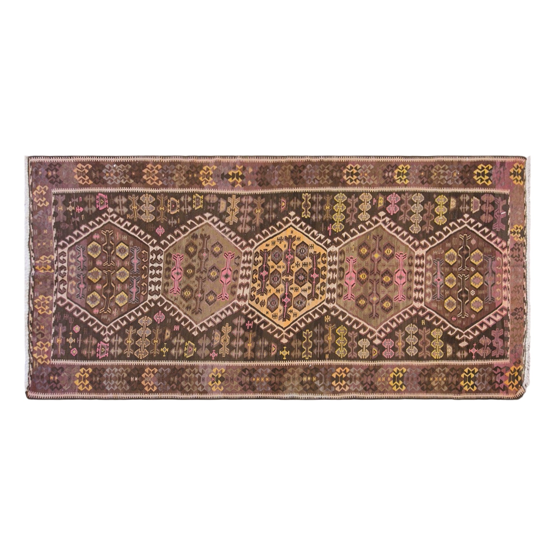 Vintage Turkish Kilim Runner – 155 x 340 cm (5.1 x 11.2 ft)