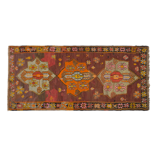 Vintage Turkish Kilim Runner – 161 x 330 cm (5.3 x 10.8 ft)