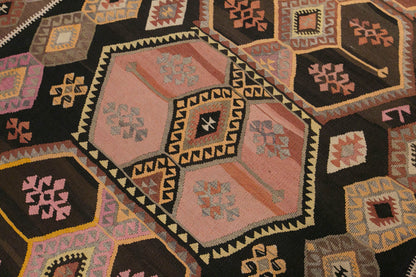 Vintage Turkish Kilim Runner – 180 x 390 cm (5.9 x 12.8 ft)