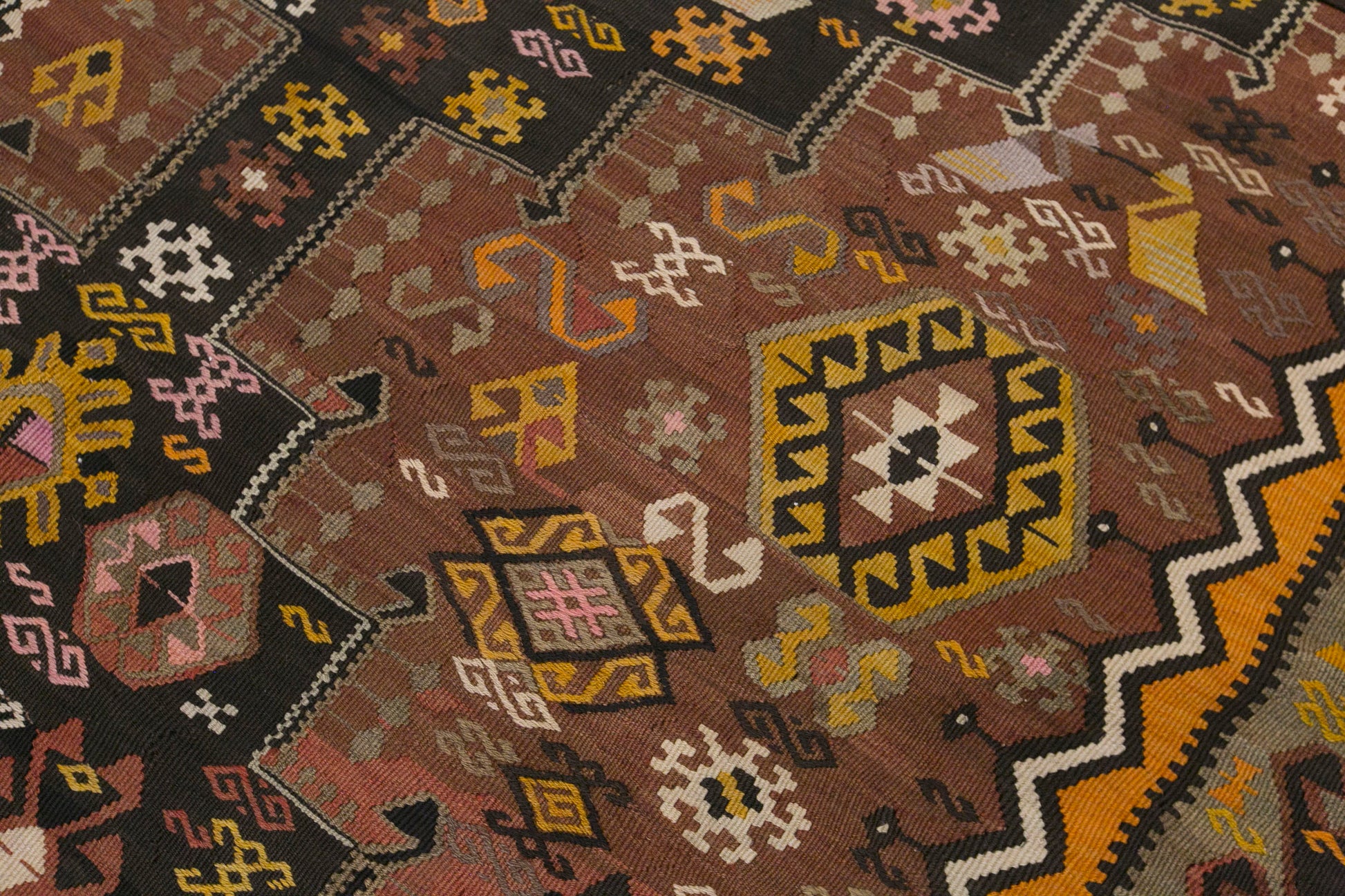 Vintage Turkish Kilim Runner – 200 x 440 cm (6.6 x 14.4 ft)