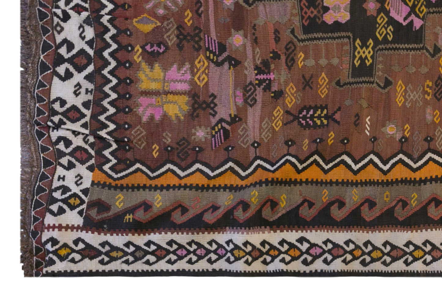 Vintage Turkish Kilim Runner – 200 x 440 cm (6.6 x 14.4 ft)