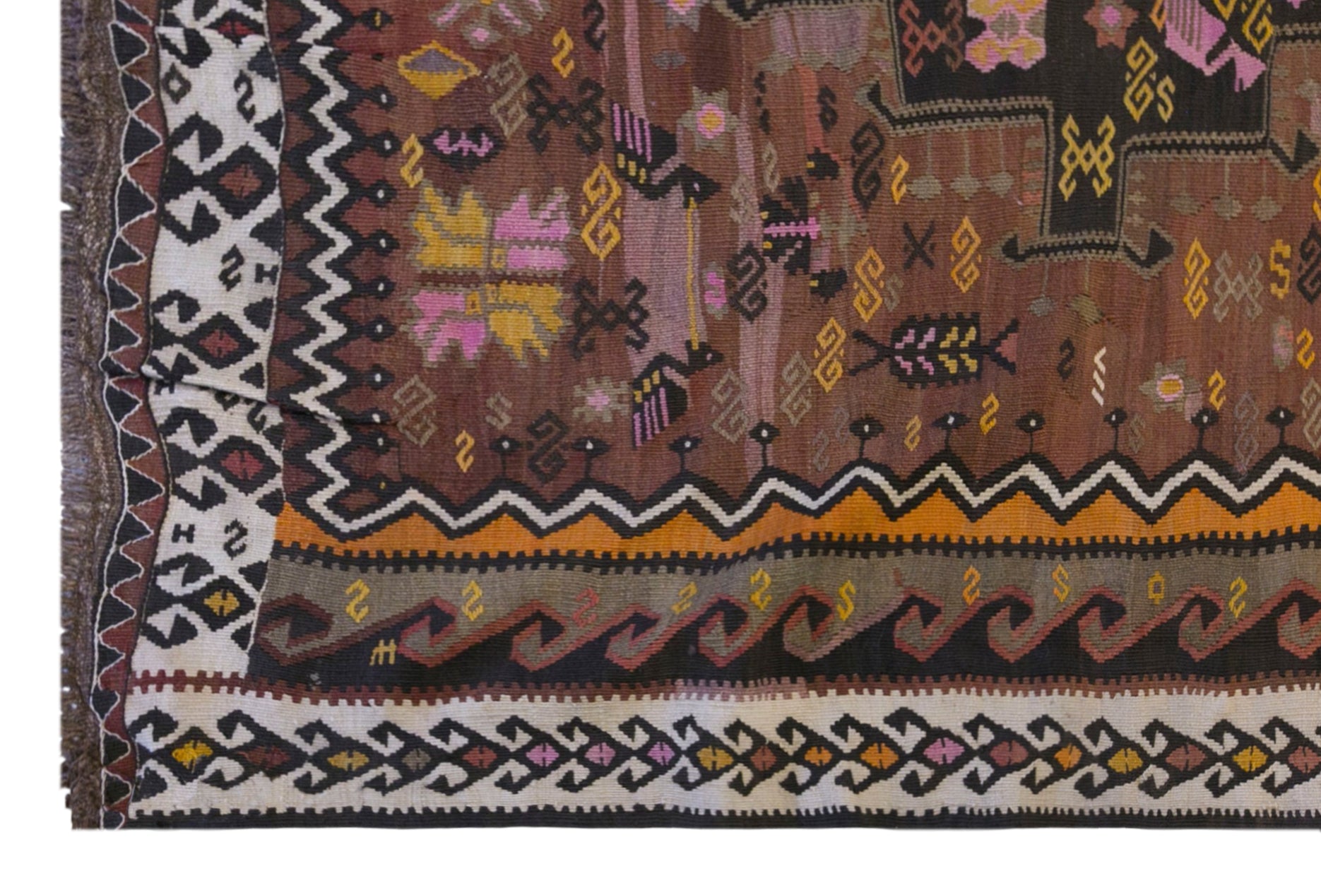 Vintage Turkish Kilim Runner – 200 x 440 cm (6.6 x 14.4 ft)