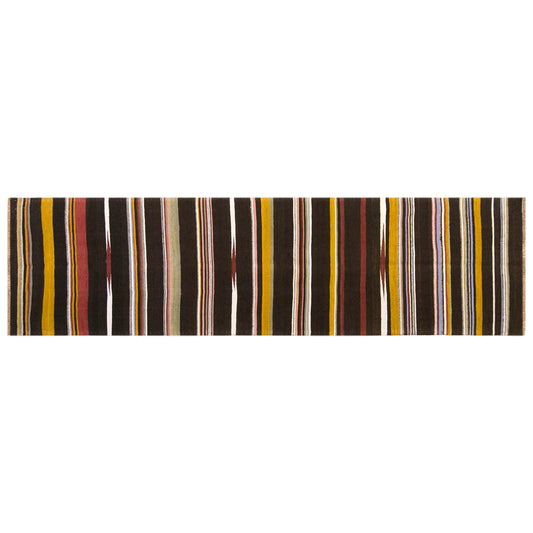 Vintage Turkish Kilim Runner Rug, 2.2 x 9.2 ft, 68 x 280 cm, Handwoven Wool Kilim