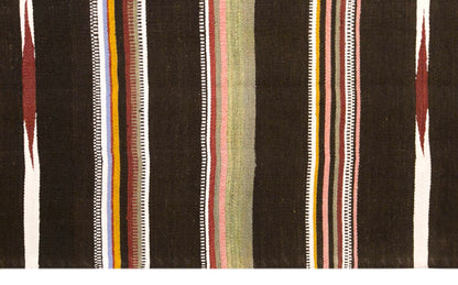 Vintage Turkish Kilim Runner Rug, 2.2 x 9.2 ft, 68 x 280 cm, Handwoven Wool Kilim