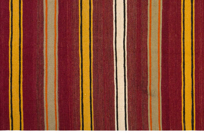 Vintage Turkish Kilim Runner Rug, 2.5 x 8.9 ft, 77 x 270 cm, Handwoven Wool Kilim