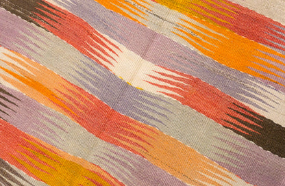 Vintage Turkish Kilim Runner Rug, 3.0 x 8.8 ft, 90 x 268 cm, Handwoven Wool Kilim