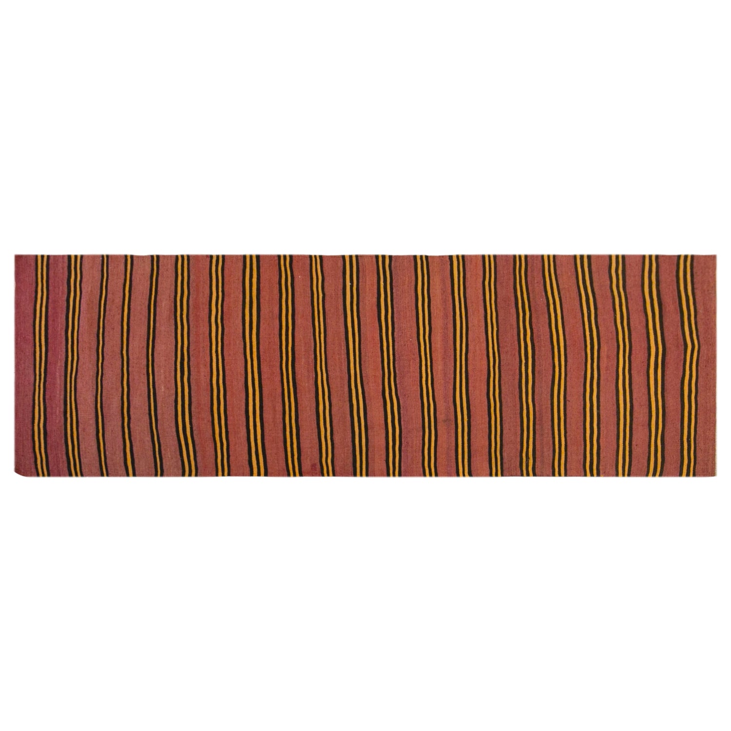 Vintage Turkish Kilim Runner Rug, 3.1 x 9.7 ft, 93 x 295 cm, Handwoven Wool Kilim