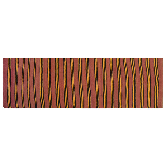 Vintage Turkish Kilim Runner Rug, 3.1 x 9.7 ft, 93 x 295 cm, Handwoven Wool Kilim