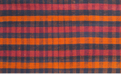 Vintage Turkish Kilim Runner Rug, 3.6 x 19.4 ft, 110 x 592 cm, Handwoven Wool Kilim