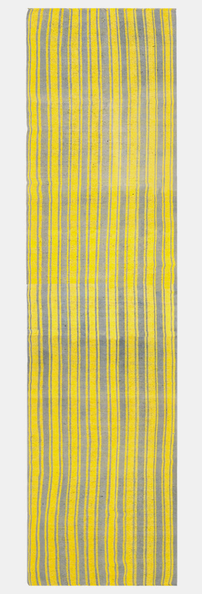 Vintage Turkish Kilim Runner Rug, 3.8 x 18.8 ft, 115 x 572 cm, Handwoven Wool Kilim
