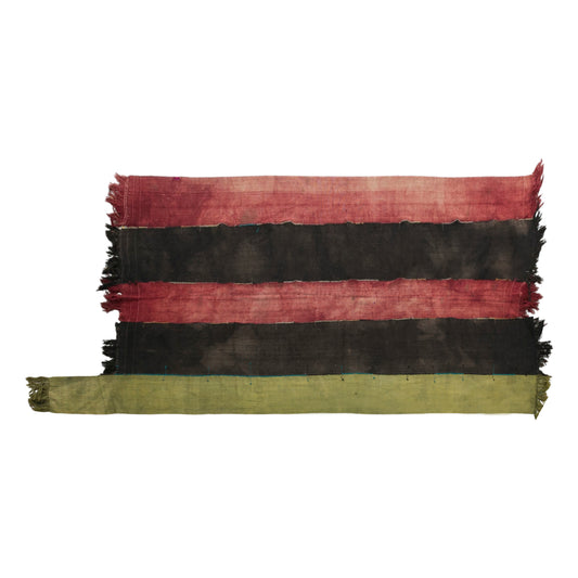 Vintage Turkish Kilim Runner Rug, 6 x 12 ft, Handwoven Wool Striped Anatolian Rug