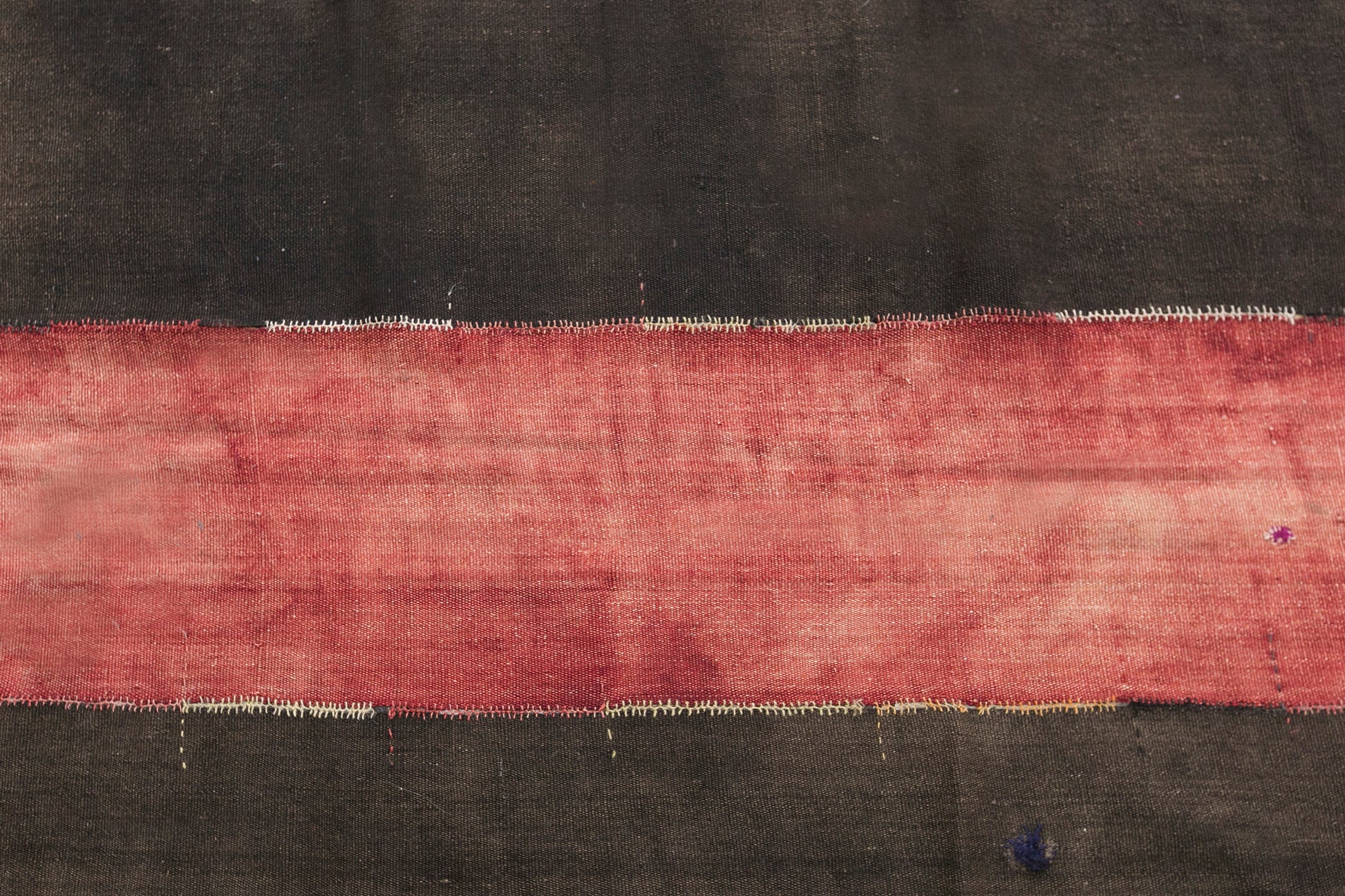 Vintage Turkish Kilim Runner Rug, 6 x 12 ft, Handwoven Wool Striped Anatolian Rug