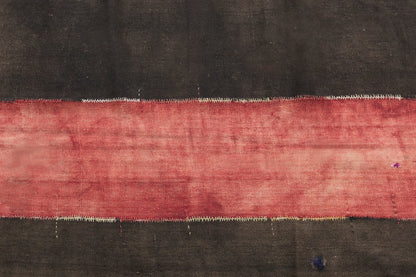Vintage Turkish Kilim Runner Rug, 6 x 12 ft, Handwoven Wool Striped Anatolian Rug