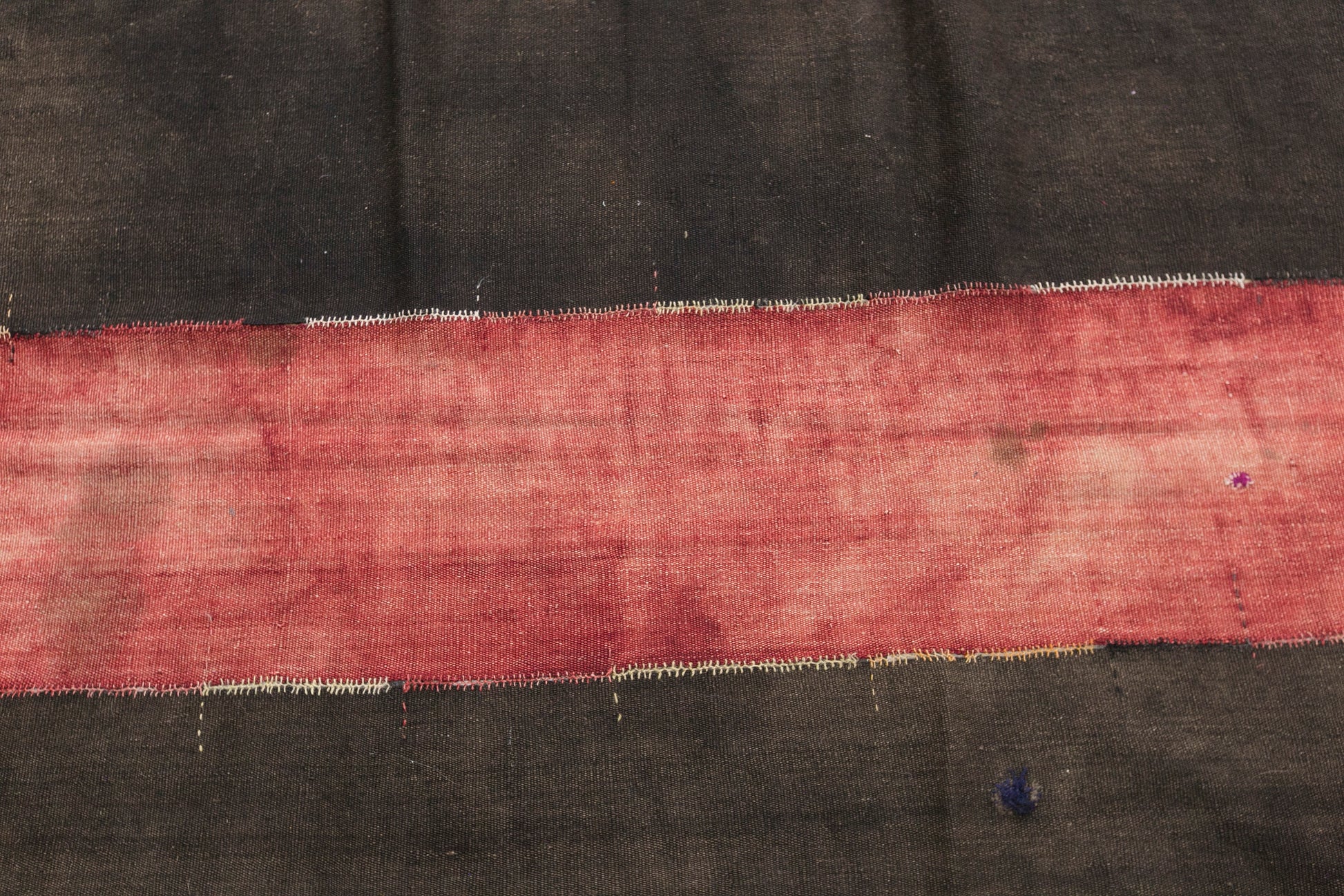 Vintage Turkish Kilim Runner Rug, 6 x 12 ft, Handwoven Wool Striped Anatolian Rug