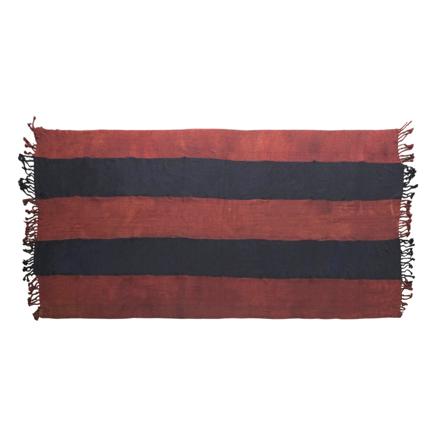 Vintage Turkish Kilim Runner Rug, 6 x 15 ft, Handwoven Wool Striped Anatolian Rug