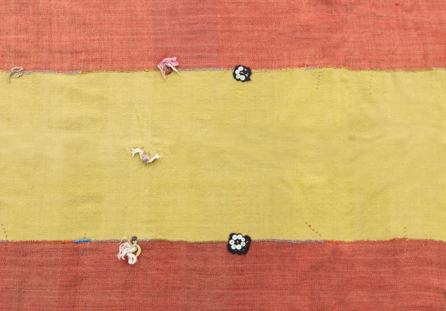 Vintage Turkish Kilim Runner Rug, 7 x 19 ft, Handwoven Wool Striped Anatolian Rug