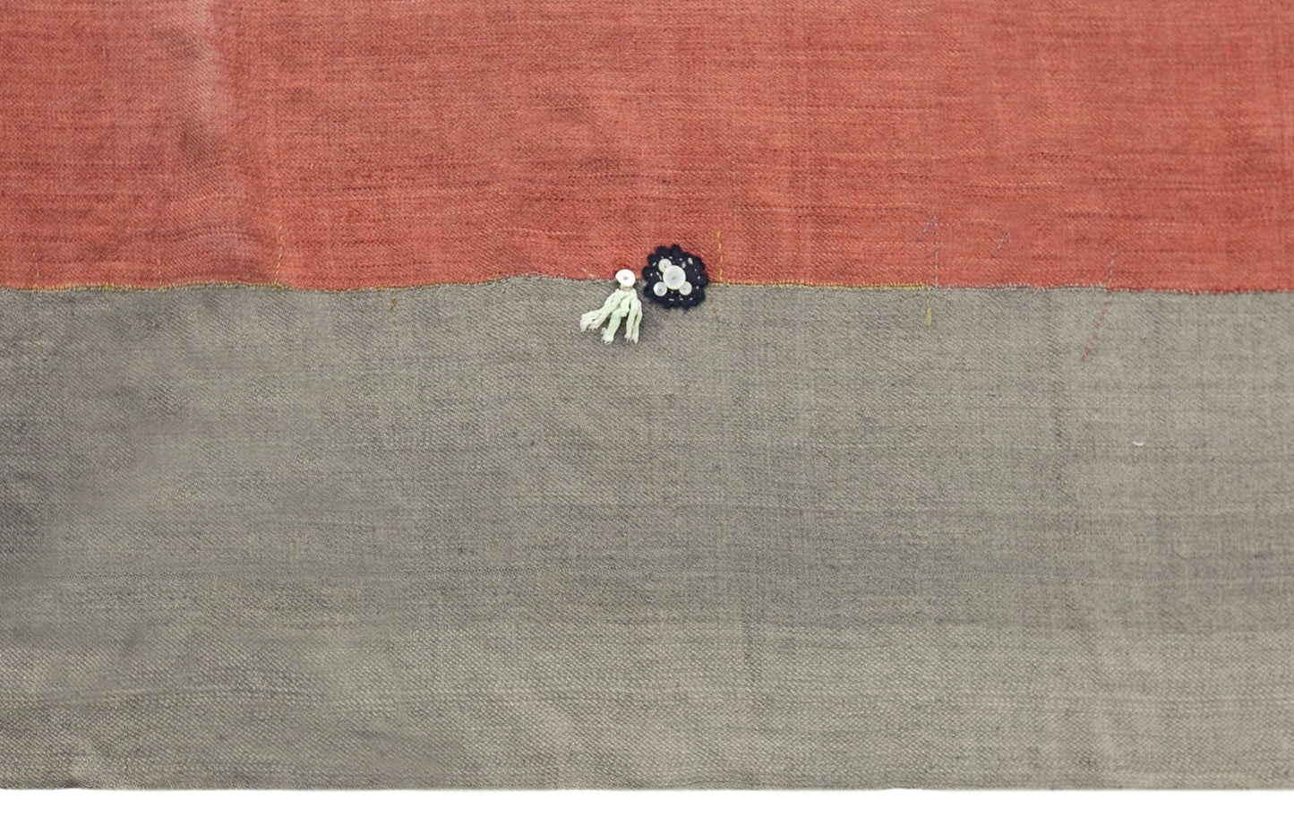 Vintage Turkish Kilim Runner Rug, 7 x 19 ft, Handwoven Wool Striped Anatolian Rug