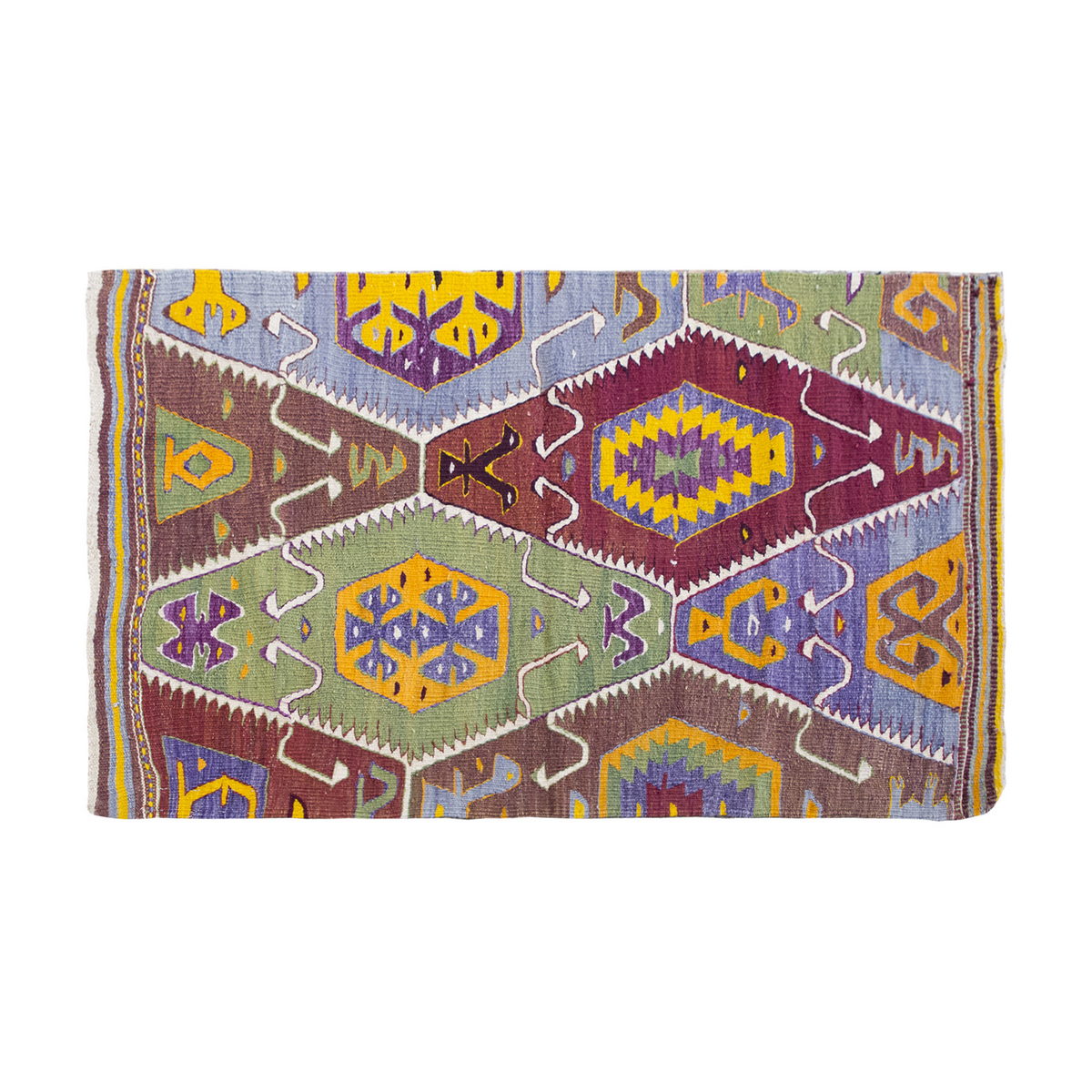 Vintage Turkish Nomadic Rug, 4.7 x 2.11 ft Rug, 140 x 90 cm