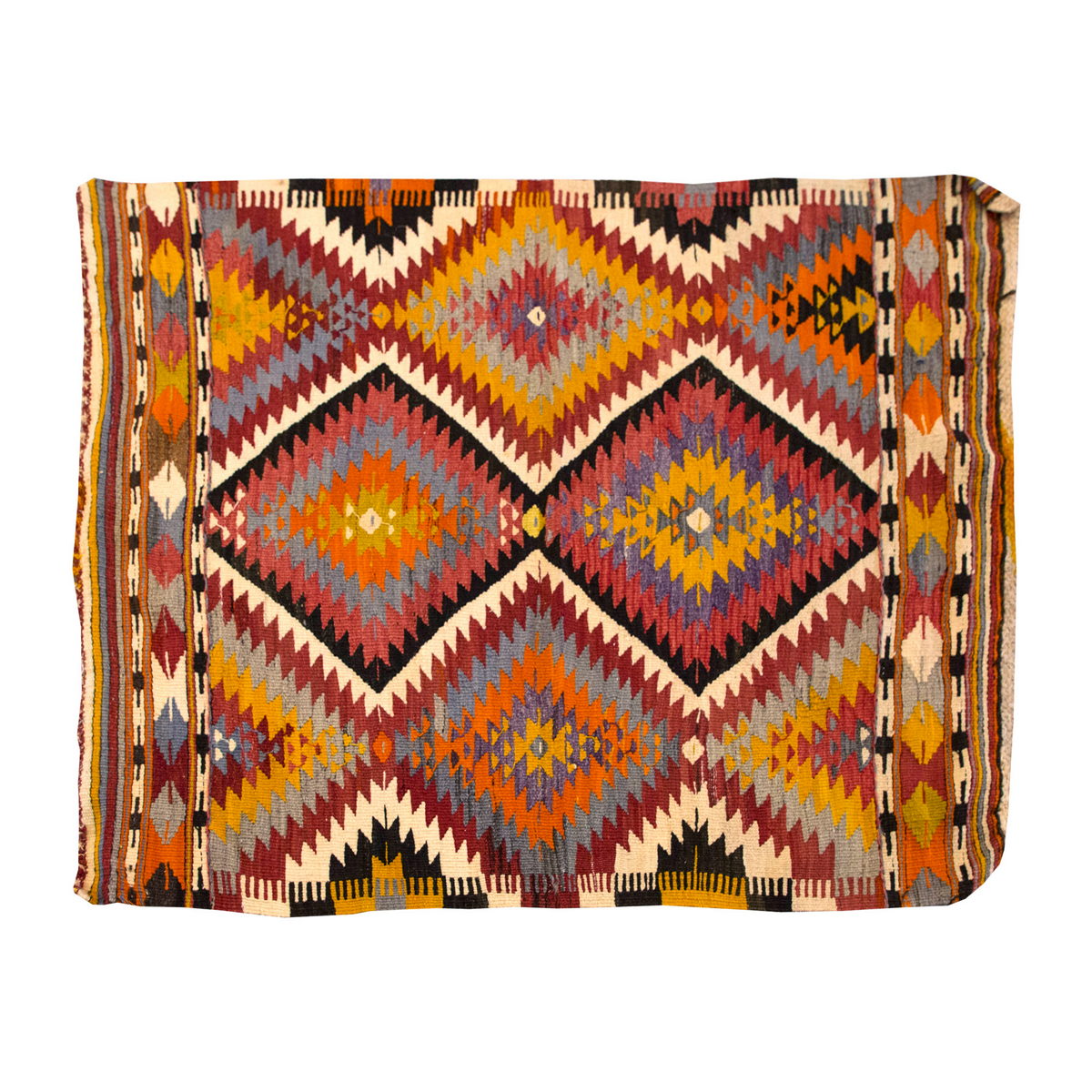 Vintage Turkish Nomadic Rug, 4.9 x 3 ft Rug, 147 x 92 cm