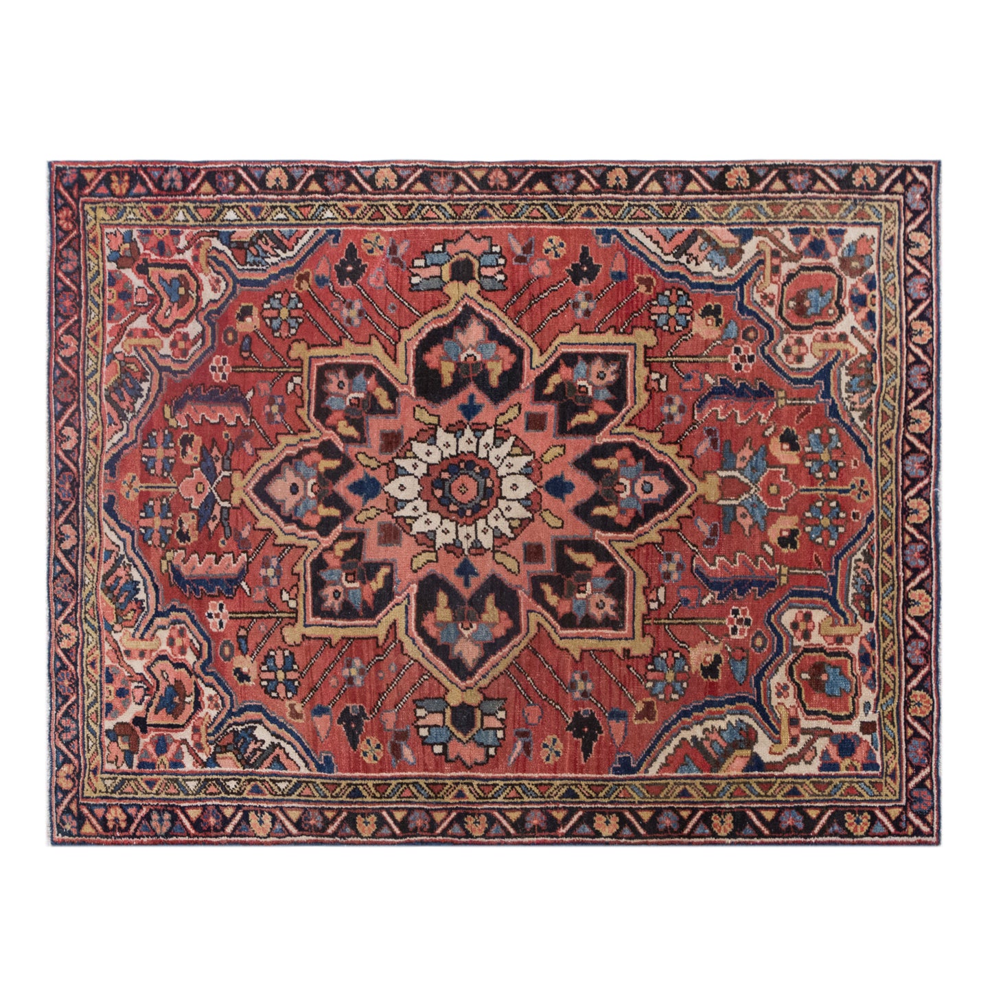 Vintage Turkish Oushak 120x130 cm (3'11" x 4'3")