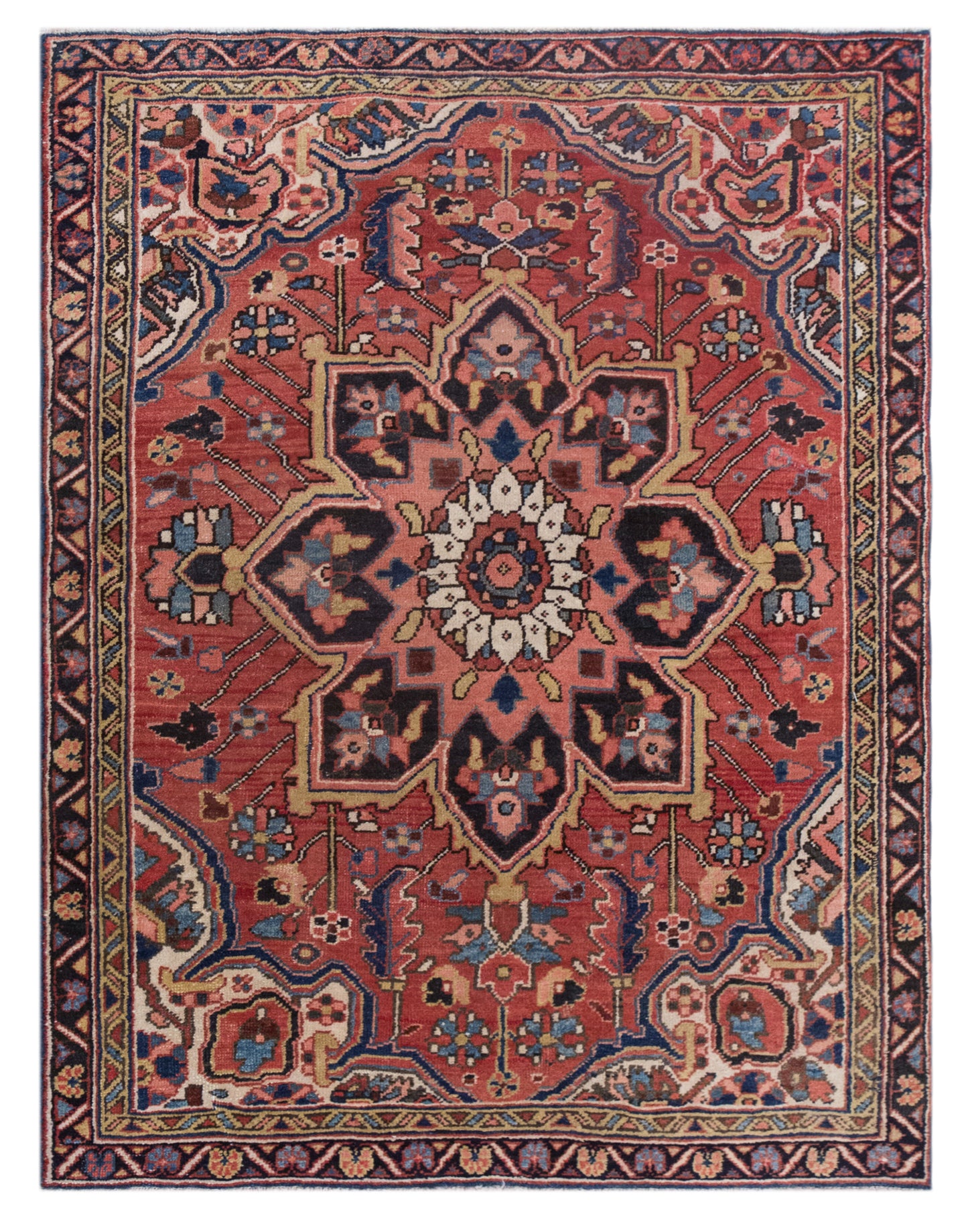 Vintage Turkish Oushak 120x130 cm (3'11" x 4'3")