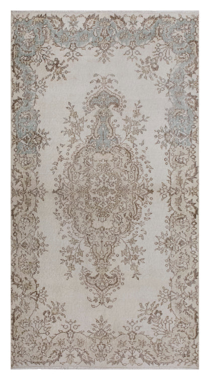 Vintage Turkish Oushak Rug, 122 x 225 cm (3'11" x 7'4" ft)