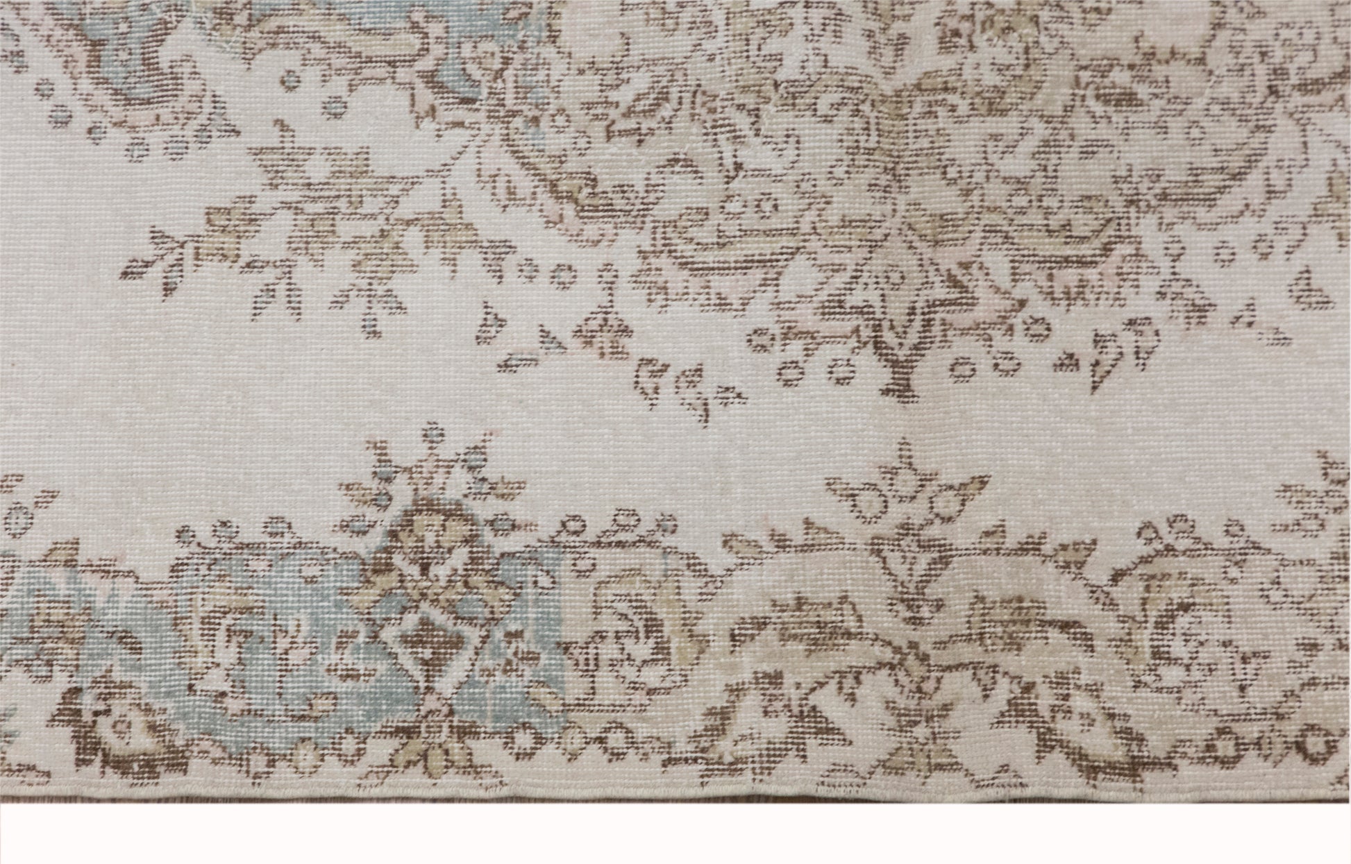 Vintage Turkish Oushak Rug, 122 x 225 cm (3'11" x 7'4" ft)