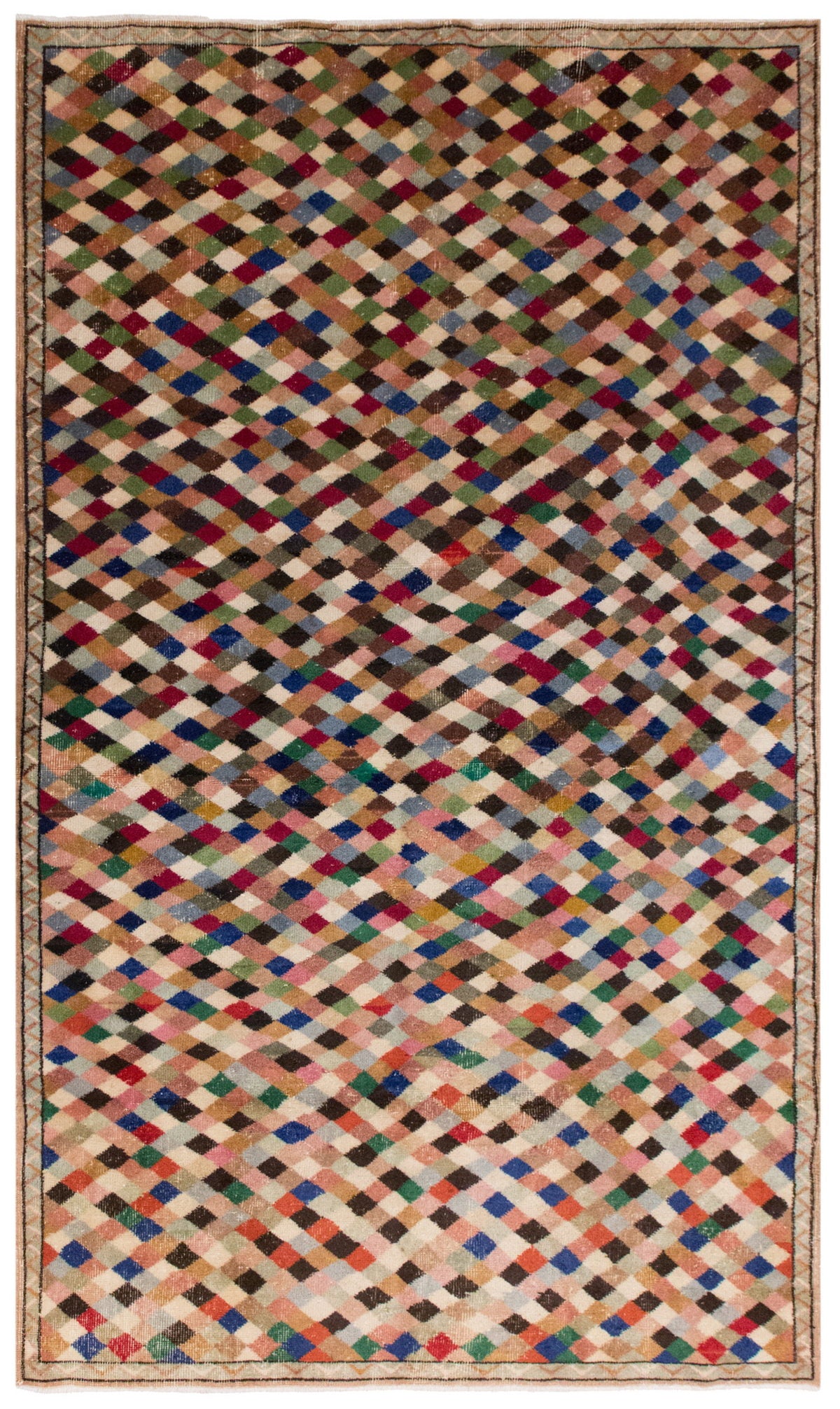 Vintage Turkish Oushak Rug, 4'4 x 7'7 feet / 132 x 230 cm