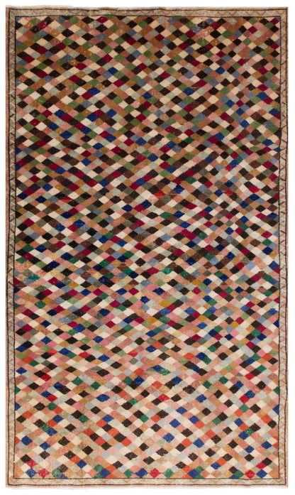 Vintage Turkish Oushak Rug, 4'4 x 7'7 feet / 132 x 230 cm