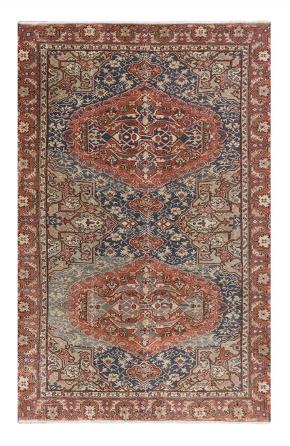 Vintage Turkish Oushak Rug (5.9 x 9 ft)