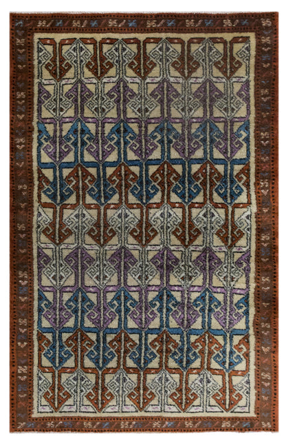 Vintage Turkish Oushak Rug 106x163 cm (3'6" x 5'4")