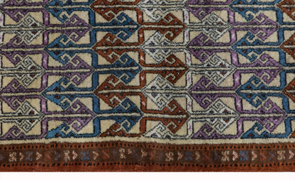 Vintage Turkish Oushak Rug 106x163 cm (3'6" x 5'4")