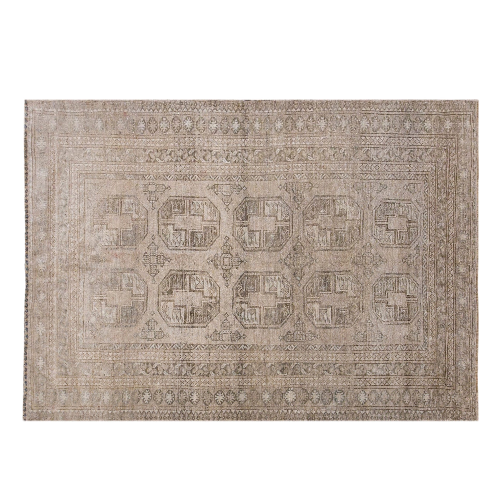 Vintage Turkish Oushak Rug 127 x 185 cm | 4.2 x 6.1 ft